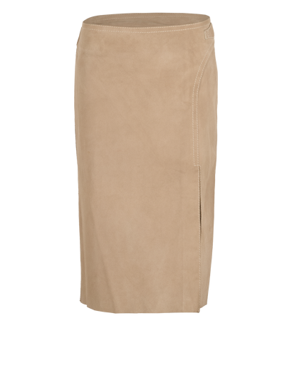 Gucci Skirt, &pound;195, Clothing, Beige, Suede, Front view
