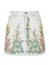 Gucci Floral Embroidered Denim Mini Skirt, front view
