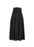 Gucci Belted Denim Maxi Skirt, front view