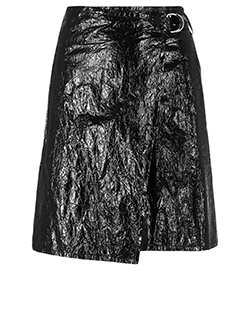 Helmut Lang Myler Wrap Skirt, Polyurethane, Black, M, 5*