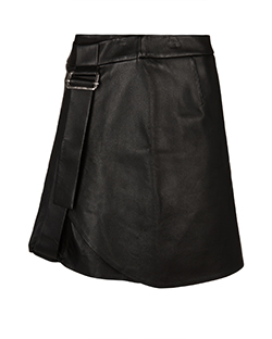 Helmut Lang A line Skirt, Leather, Black, S