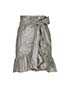 Isabel Marant Metallic Ruffle Wrap Skirt, front view