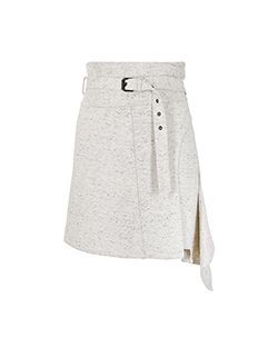 Isabel Marant Belted Skirt, Cotton, Grey, UK 6