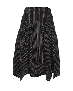 Isabel Marant Pinstripe Skirt, Silk, Charcoal, UK 6