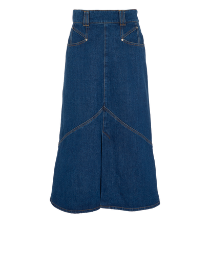 Isabel Marant Midi Skirt, &pound;90, Clothing, Blue, Cotton, Front view