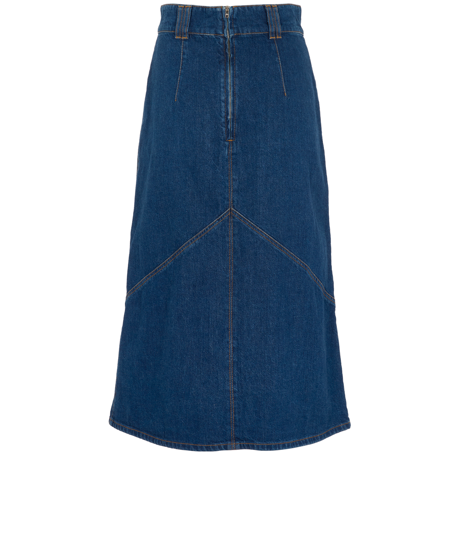 Isabel Marant Midi Skirt, &pound;90, Clothing, Blue, Cotton, Back view