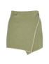 Jacquemus Ribbed Mini Skirt, &pound;60, Clothing, Green, Cotton, Front view