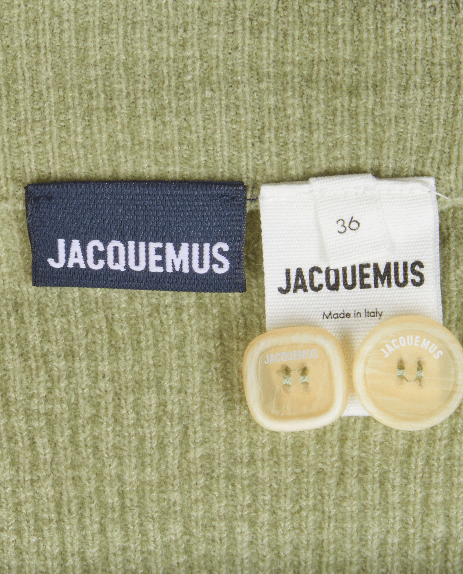 Jacquemus Ribbed Mini Skirt, &pound;60, Clothing, Green, Cotton, Other view