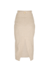 Jacquemus L'Annee 97 Pencil Skirt, &pound;60, Clothing, Beige, Linen/Viscose, Back view