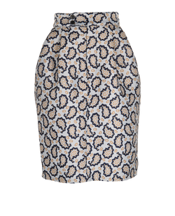 Joseph Dean Skirt, Poly, Blue/Brown, UK10, 3*