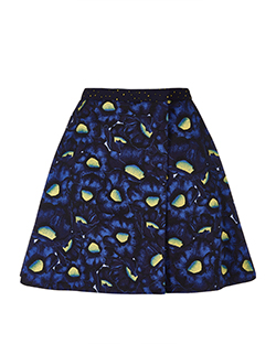 Kenzo Floral Wrap Skirt, Cotton, Blue, UK 12