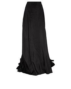 Lanvin Asymmetrical Maxi Skirt, Silk, Black, UK 16