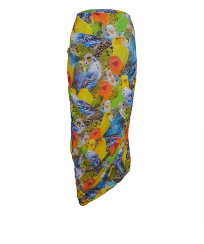 Loewe Parrot Graphic Mesh Midi Skirt, front view