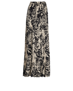 Loro Piana Clea Skirt, Silk, Black/Cream, UK6, 3*
