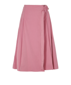 Loro Piana Ophelia Wrap Skirt, Cotton/Silk, Pink, UK10, 3*