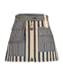 Louis Vuitton Front-Zip Striped Mini Skirt, &pound;395, Clothing, Beige/Blue, Cotton, Front view