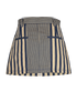 Louis Vuitton Front-Zip Striped Mini Skirt, &pound;395, Clothing, Beige/Blue, Cotton, Back view