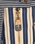 Louis Vuitton Front-Zip Striped Mini Skirt, &pound;395, Clothing, Beige/Blue, Cotton, Other view