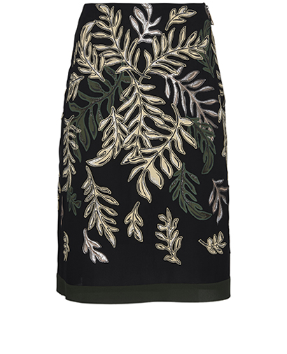 Louis Vuitton Applique Leaves Skirt, front view