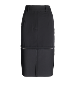 Maison Margiela MM6 Pencil Skirt, Polyester, Black, Sz 4, 3*