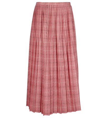 Marni Check Pleated Midi Skirt, front view