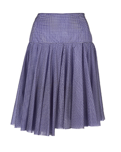 Marni Dot Mini Skirt, Polyamide, Blue/White, UK 8