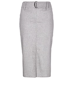 Max Mara Pencil Skirt, Wool, Grey, UK 10
