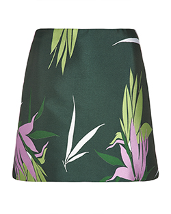 Marni Floral Mini Skirt, Polyester, Green, 6, 2*