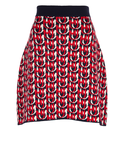 Miu Miu Logo Knitted Skirt, front view