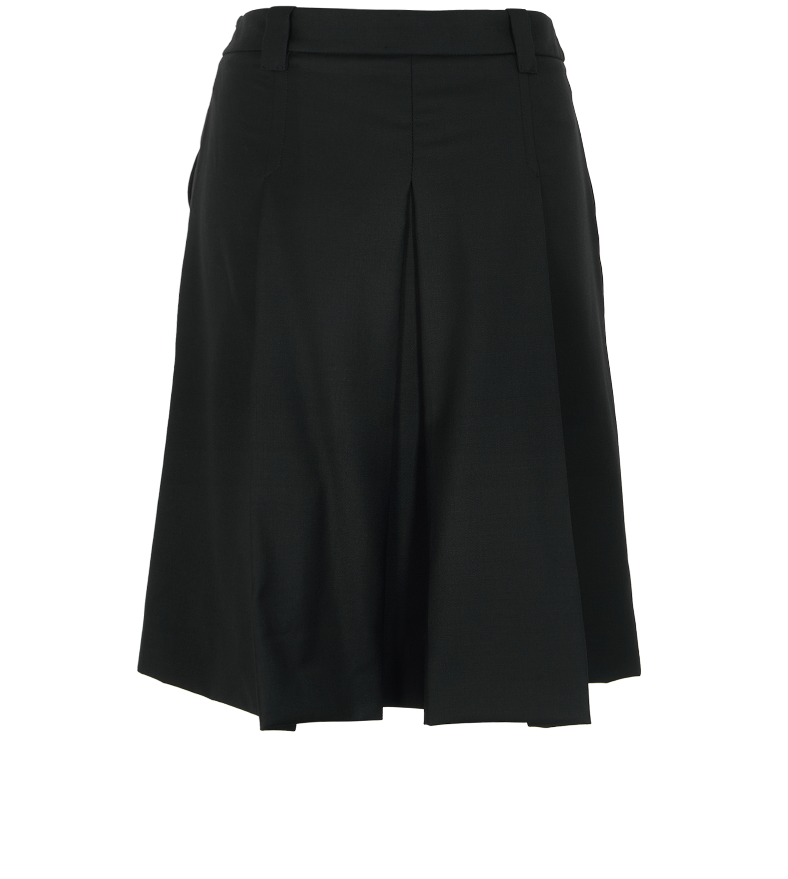 Miu Miu Pleated Skirt, &pound;230, Clothing, Navy, Wool, Back view