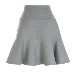 Miu Miu Skater Skirt, Wool, Grey, UK6, 3*