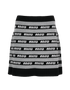 Miu Miu Logo Knitted Mini Skirt, &pound;375, Clothing, Black/Grey, Wool, Front view