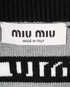 Miu Miu Logo Knitted Mini Skirt, &pound;375, Clothing, Black/Grey, Wool, Other view