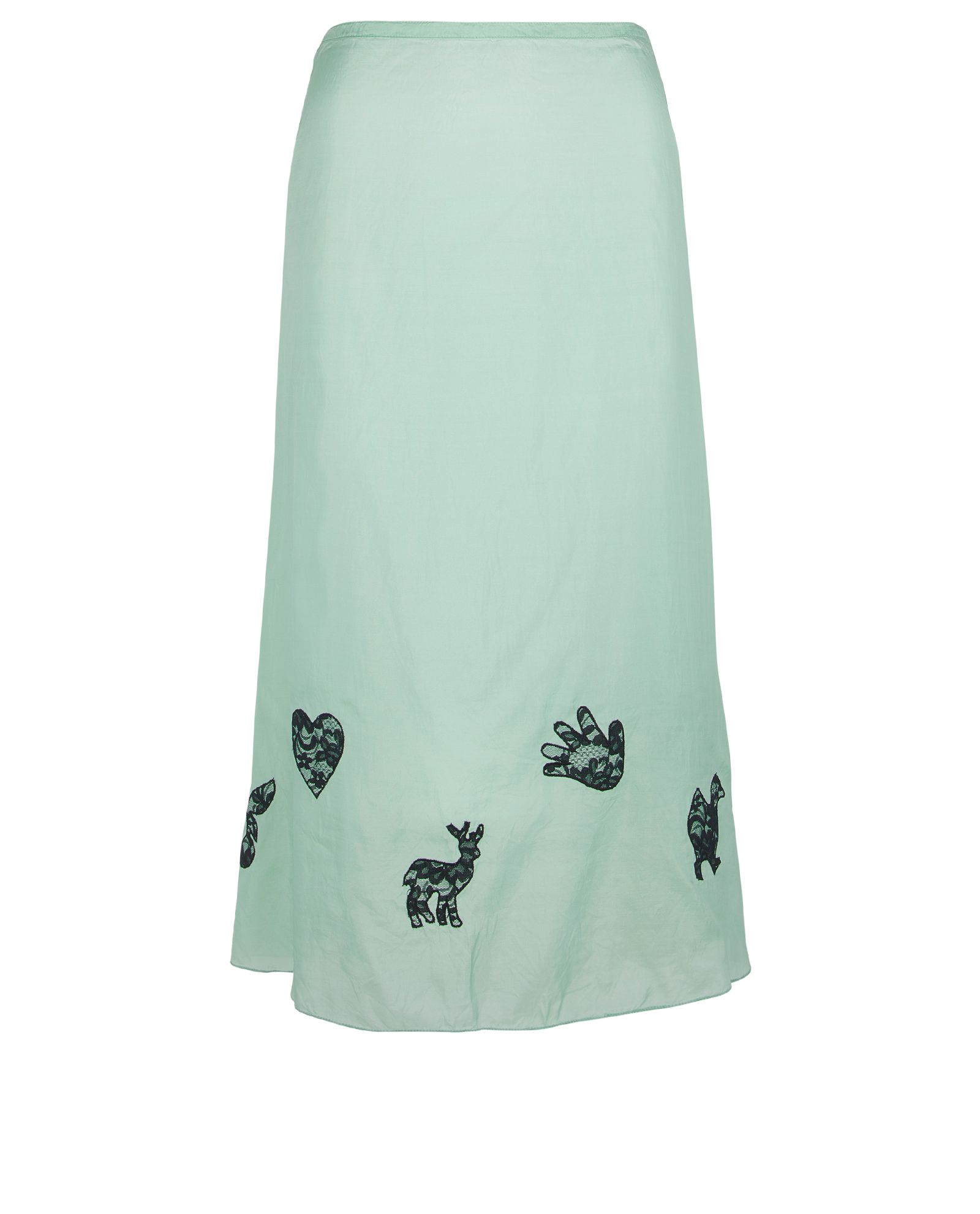 Miu Miu Embroidered Knee Length Skirt, Skirts - Designer
