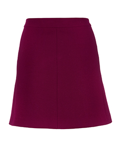 Miu Miu A Line Skirt, Wool, Purple, UK 14