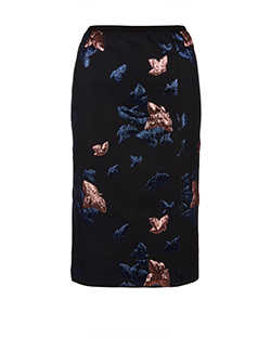Marc Jacobs Foil Print Skirt, Acetate/Modal, Navy, UK6