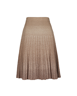 Mulberry Pleated Lurex, Wool/Polyester, Bronze, UK 8