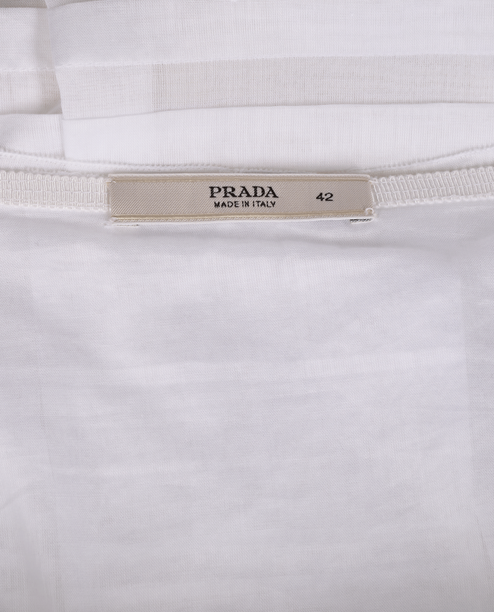 Prada Pleated Stripe Skirt, &pound;110, Clothing, White, Cotton, Other view