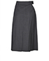 Prada Belted Checked Midi Skirt, back view