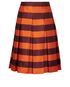 Prada Striped Pleated Skirt, back view