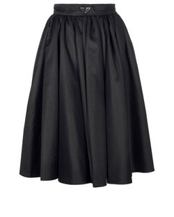 Prada Re-Nylon Gabardine Skater Skirt, nylon, black, 4, 3*
