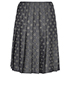 Prada Eyelet Pleated Skirt, back view