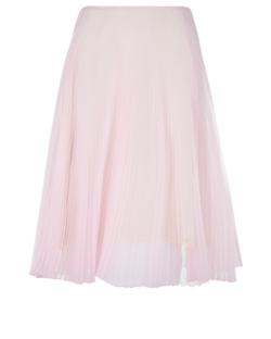 Prada Pleated Skirt, Chiffon, Pink, UK6, 3*