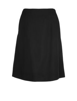 Prada Classic A Line Skirt, Viscose, Black, UK4, 3*