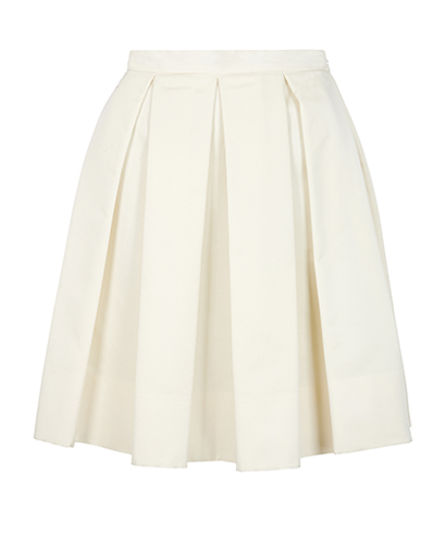 Prada Cream Pleated Skirt, front view