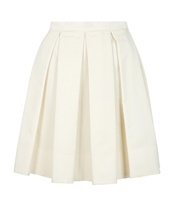 Prada Cream Pleated Skirt, Silk/Wool, UKSZ 8, 2