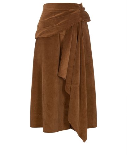 Prada Brown Corduroy Skirt, front view