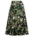 Prada Frankenstein Pleated Skirt, &pound;150, Clothing, Black/Green, Cotton, Front view
