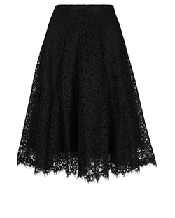 Ralph Lauren Overlay Skirt, Cotton/Viscose, Black, 10, 3*
