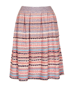 Chanel Knitted Skater Skirt, Silk/Cotton, Pink/Multi, UK14, 2*